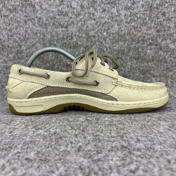 ✅ Mens 8M Sperry Top-Sider Billfish 3-Eye Boat Shoes Beige Leather Non-slip Sole - Picture 12 of 12